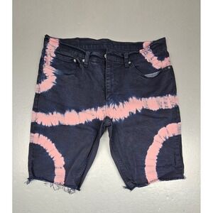 Levis 511 Denim Shorts Mens‎ 34. Slim Tie Dye Jeans Bubble Gum Cutoff.